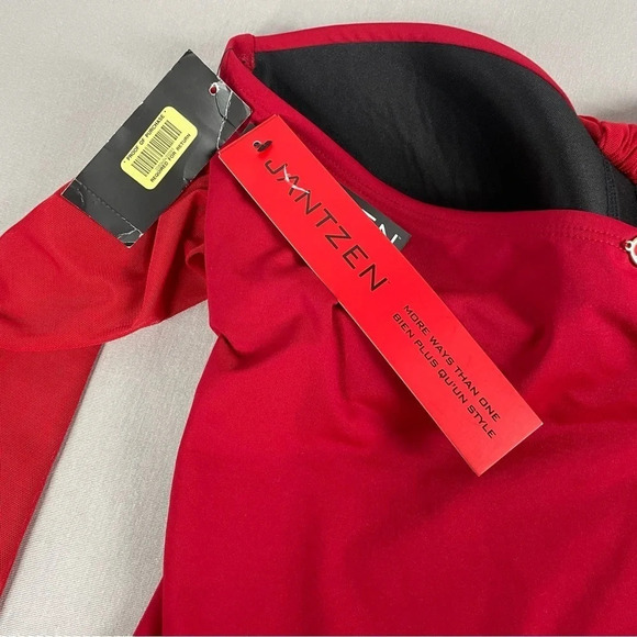 Jantzen Red Retro Style One Piece Tie Back Swimsuit - Picture 6 of 6